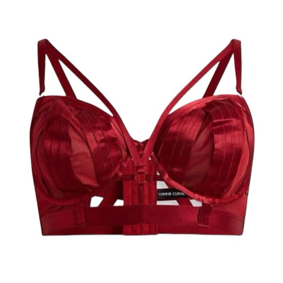 Torrid Women’s Plus Size Overt Strappy Mesh Underwire Bra Mesh Cups Size 2X 3X - Picture 4 of 11